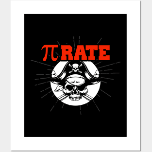 Funny Pi Pie Pirate Pierate Pi-Rate Math Joke Pun Posters and Art